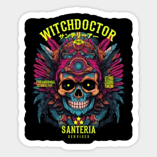 Witch Doctor Skull Sticker